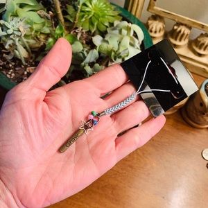 NEW 🎗GROW 🤩 charm Lanyard # Peacedbyalise key chain baby blue fun